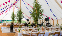 Bignor Park Weddings Crocket Lawn marquee interior