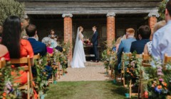 Bignor Park Weddings Greek Loggia & Formal Gardens face to face
