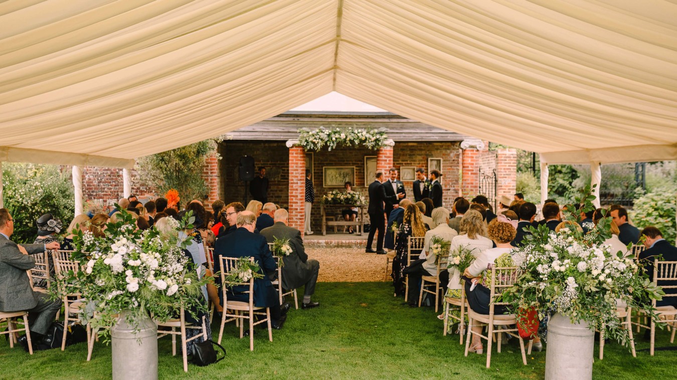 Bignor Park Weddings Greek Loggia & Formal Gardens tent